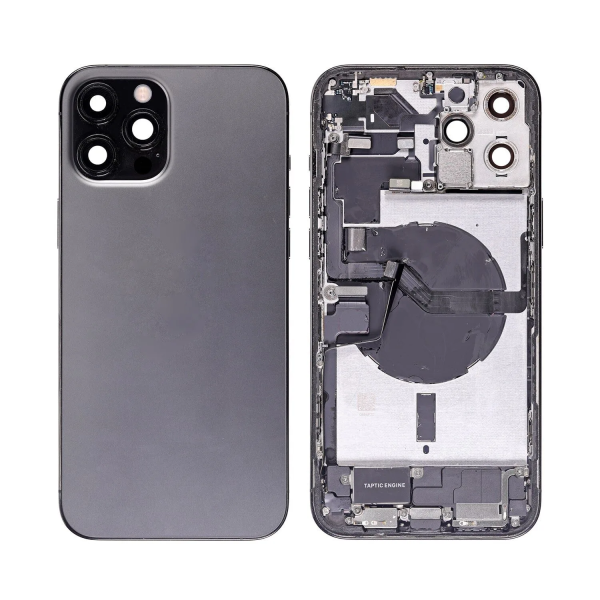 iPhone 12 Pro Max Housing Complete Black Pulled A iPhone 12 Pro Max Housing Complete Zwart Pulled A