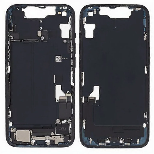 iPhone 14 Housing Complete Pulled A Zwart iPhone 14 Housing Complete Pulled Met Achter Kant A Zwart