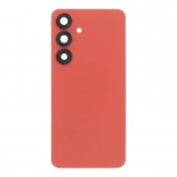 Samsung S25 back cover met camera lens coral red Samsung S25 back cover met camera lens - Coral/Oranje Rood