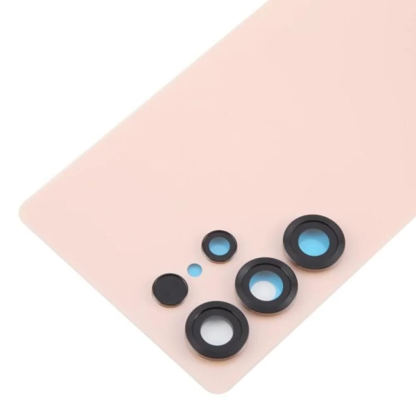 Samsung S25 back cover met camera lens pink gold Samsung S25 back cover met camera lens Roze - Gold