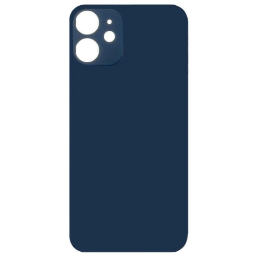 iPhone 12 Mini big hole backglass blue iPhone 12 Mini Achterkant Glas - Big hole - Blauw