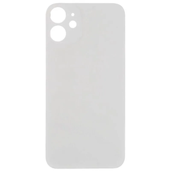 iPhone 12 Mini big hole backglass white iPhone 12 Mini Achterkant Glas - Big hole - Wit