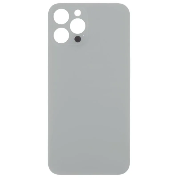 iPhone 12 Pro Max big hole backglass white iPhone 12 Pro Max Achterkant Glas - Big hole - Wit