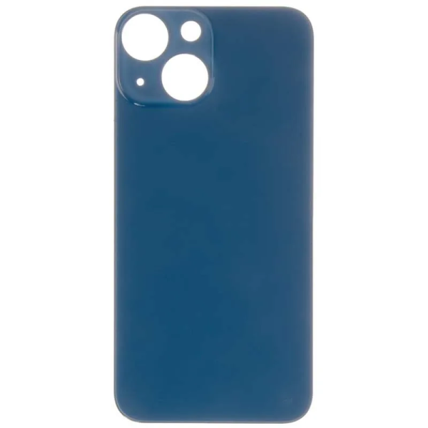 iPhone 13 Mini big hole backglass blue iPhone 13 Mini Achterkant Glas - Big hole - Blauw