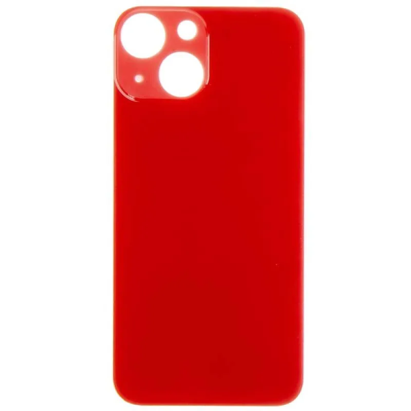 iPhone 13 Mini big hole backglass red iPhone 13 Mini Achterkant Glas - Big hole - Rood