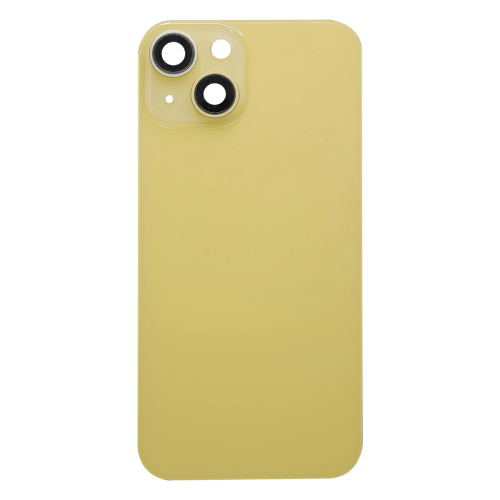 iPhone 14 Achterkant glas (incl. camera lens, zaklamp en draadloze oplader) -  Geel