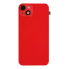 iPhone 14 plus big hole backglass collar magnet wireless charging red iPhone 14 plus Achterkant glas (incl. camera lens, zaklamp en draadloze oplader) - Rood