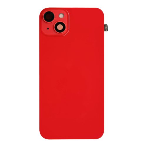 iPhone 14 plus big hole backglass collar magnet wireless charging red iPhone 14 plus Achterkant glas (incl. camera lens, zaklamp en draadloze oplader) - Rood