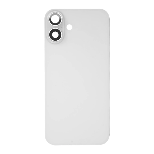 iPhone 16 plus big hole back glass collar magnet wireless charging white iPhone 16 plus Achterkant Glas - (incl. camera lens, zaklamp en draadloze oplader) - Wit