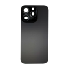 iPhone 16 Pro big hole back glass collar magnet wireless charging black iPhone 16 Pro Achterkant Glas - (incl. camera lens, zaklamp en draadloze oplader) - Zwart