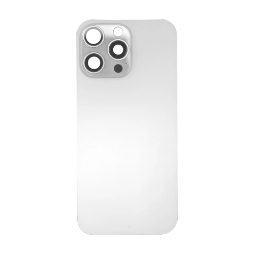 iPhone 16 Pro Max Achterkant Glas - (incl. camera lens, zaklamp en draadloze oplader) -  Wit