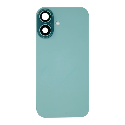 iPhone 16 big hole back glass collar magnet wireless charging green iPhone 16 Achterkant Glas - (incl. camera lens, zaklamp en draadloze oplader) - Groen