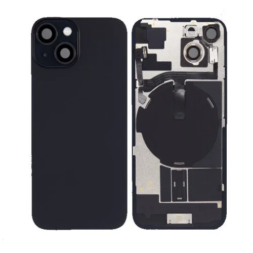 iPhone 15 Achterkant Glas - (incl. camera lens, zaklamp en draadloze oplader) -  Zwart