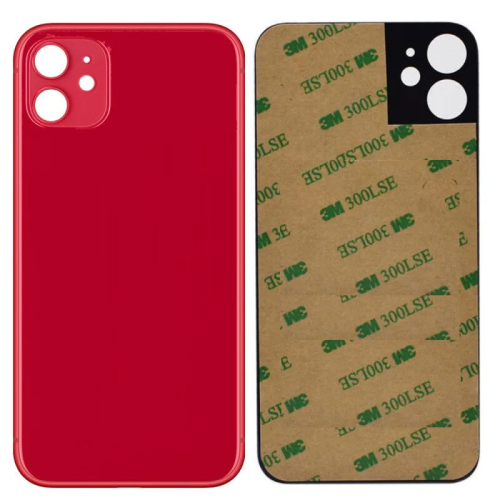 iPhone 11 big hole back glass red iPhone 11 Achterkant Glas - Big hole - Rood