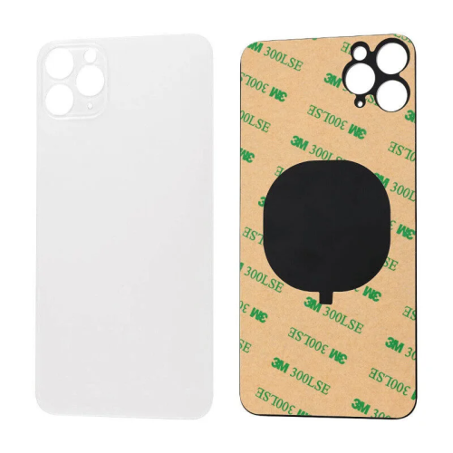 iPhone 11 Pro big hole back glass white iPhone 11 Pro Achterkant Glas - Big hole - Wit