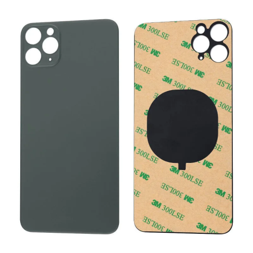 iPhone 11 Pro Max big hole back glass green iPhone 11 Pro Max Achterkant Glas - Big hole - Groen