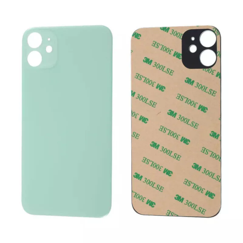 iPhone 12 big hole back glass green iPhone 12 Achterkant Glas - Big hole - Groen