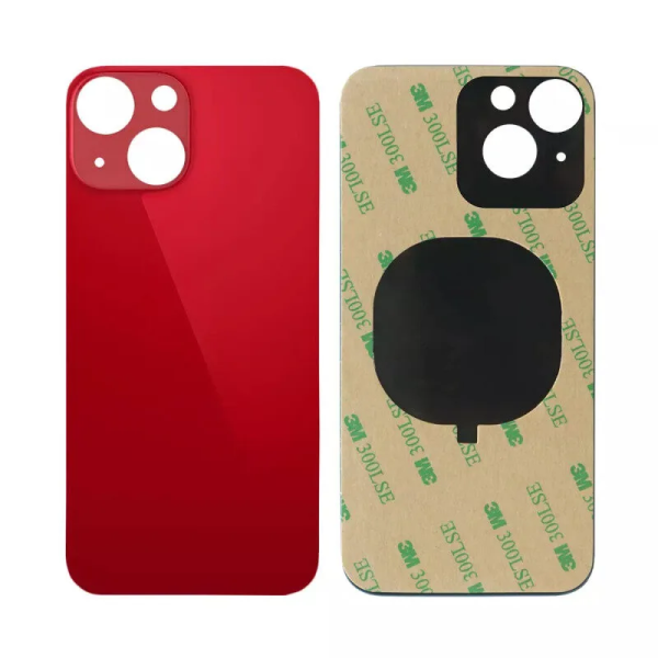 iPhone 13 big hole backglass red iPhone 13 Achterkant Glas - Big hole - Rood