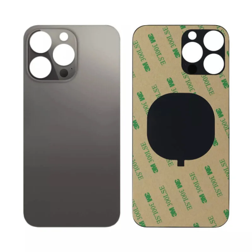 iPhone 13 Pro big hole backglass black iPhone 13 Pro Achterkant Glas - Big hole - Zwart