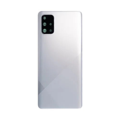 Samsung A71 back camera met camera lens prism silver Samsung A71 back cover met camera lens prism - Silver/Wit