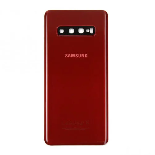 Samsung S10 plus back cover met camera lens cardinal red Samsung S10 plus back cover met camera lens cardinal Rood