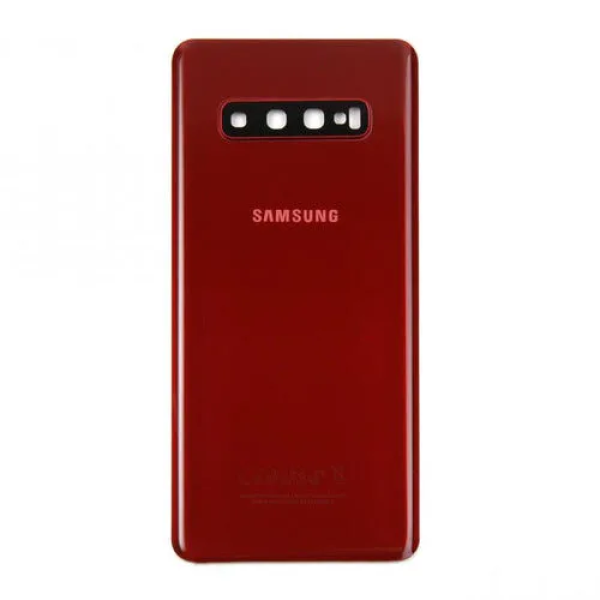 Samsung S10 plus back cover met camera lens cardinal red Samsung S10 plus back cover met camera lens cardinal Rood