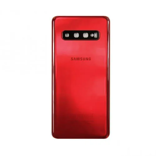 Samsung S10 back cover met camera lens cardinal red Samsung S10 back cover met camera lens cardinal Rood