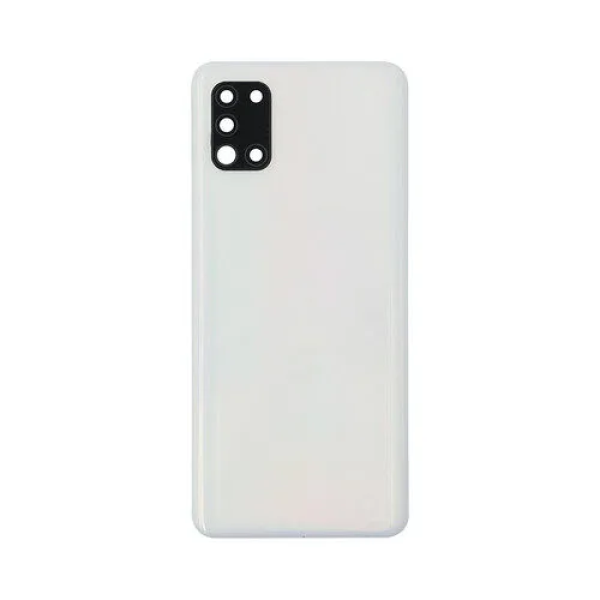 Samsung A31 back cover met camera lens prism white Samsung A31 back cover met camera lens prism Wit