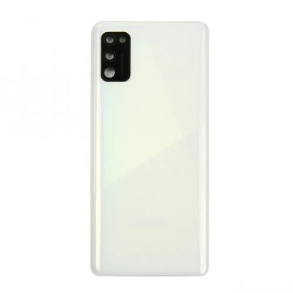 Samsung A41 back cover met camera lens prism silver Samsung A41 back cover met camera lens prism - Silver/Wit