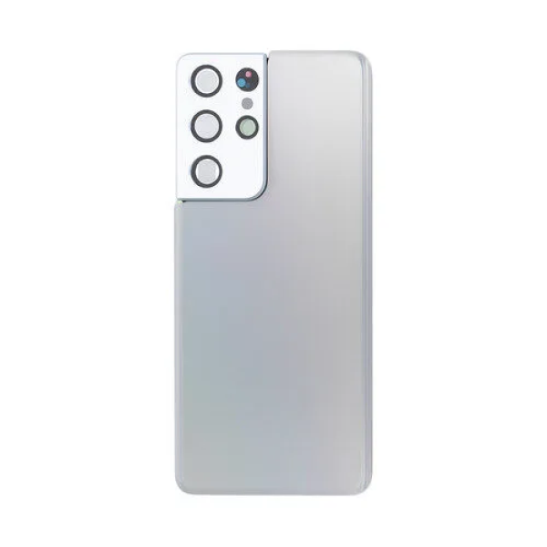 Samsung S21 ultra back cover met camera lens phantom silver Samsung S21 ultra back cover met camera lens phantom - Silver/Wit