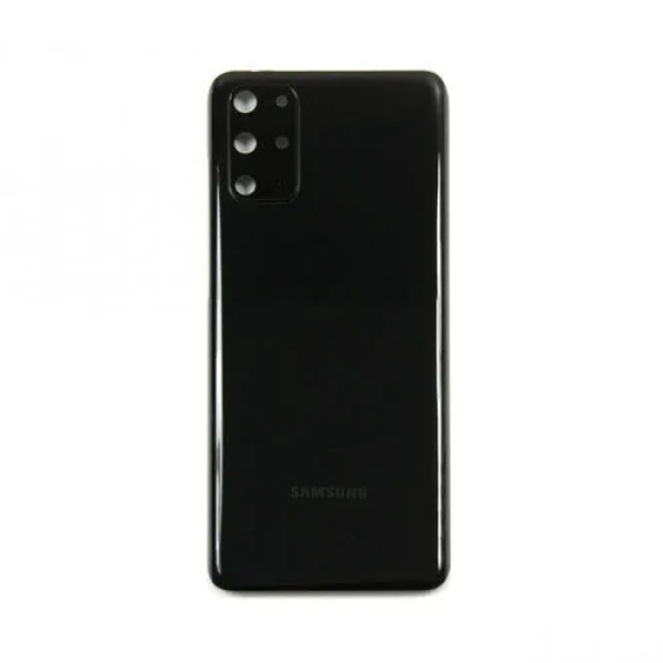 Samsung S20 plus back cover met camera lens cosmic black Samsung S20 plus back cover met camera lens cosmic Zwart