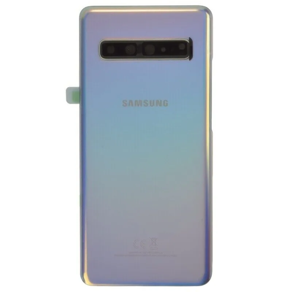 Samsung S10 5G back cover met camera lens crown silver Samsung S10 5G back cover met camera lens crown - Silver/Wit