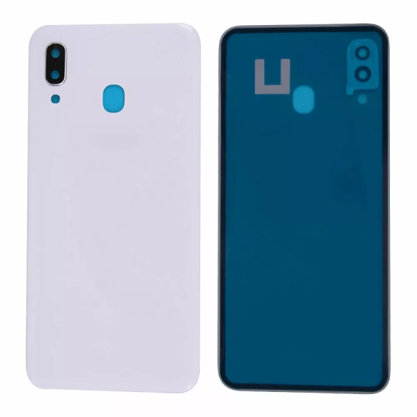 sam-a30-white Samsung A30 back cover met camera lens - Wit