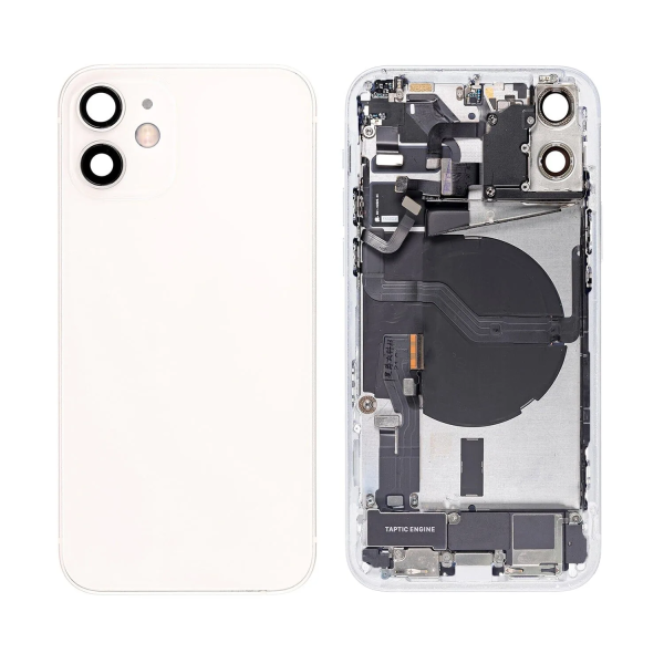 12mini-backcoverwhitex Iphone 12 Mini Housing Complete Pulled A White