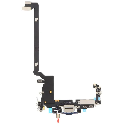 iphone 17 pro max port blue iPhone 17 Pro Max charging port flex pulled A Blue