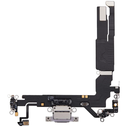 iphone 17 port paars iPhone 17 charging port flex pulled A Purple