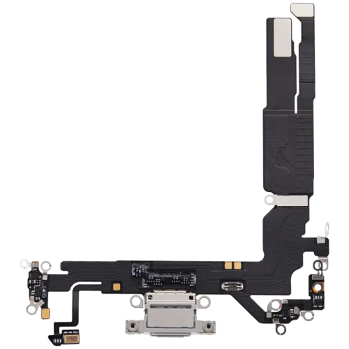 iPhone 17 charging port flex pulled A White