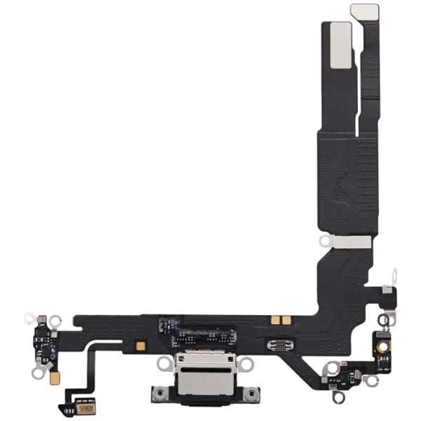 iphone 17 zwart port iPhone 17 charging port flex pulled A Zwart